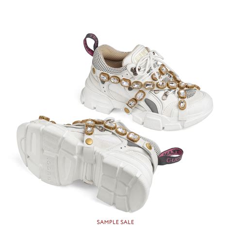 gucci flashtrek sneakers aus leder|gucci flashtrek with crystals white.